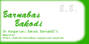 barnabas bakodi business card